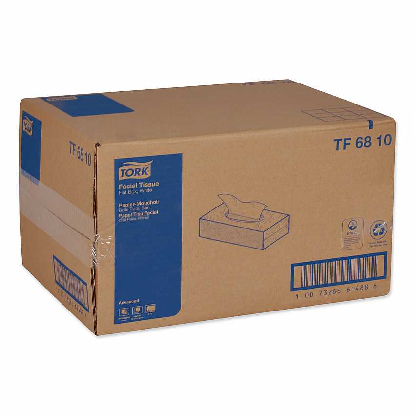 Advanced Facial Tissue, Flat Box, 2-Ply, White, 100 Sheets/Box, 30 Boxes/Carton (TF6810)