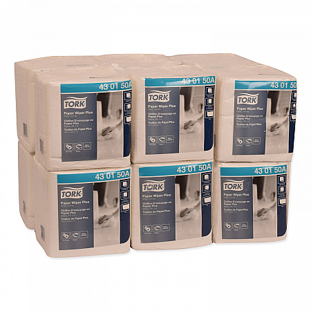 Paper Wiper Plus, 12.5 x 13, White, 1/4 Fold, 90/Pack, 12 Packs/Carton (430150A)