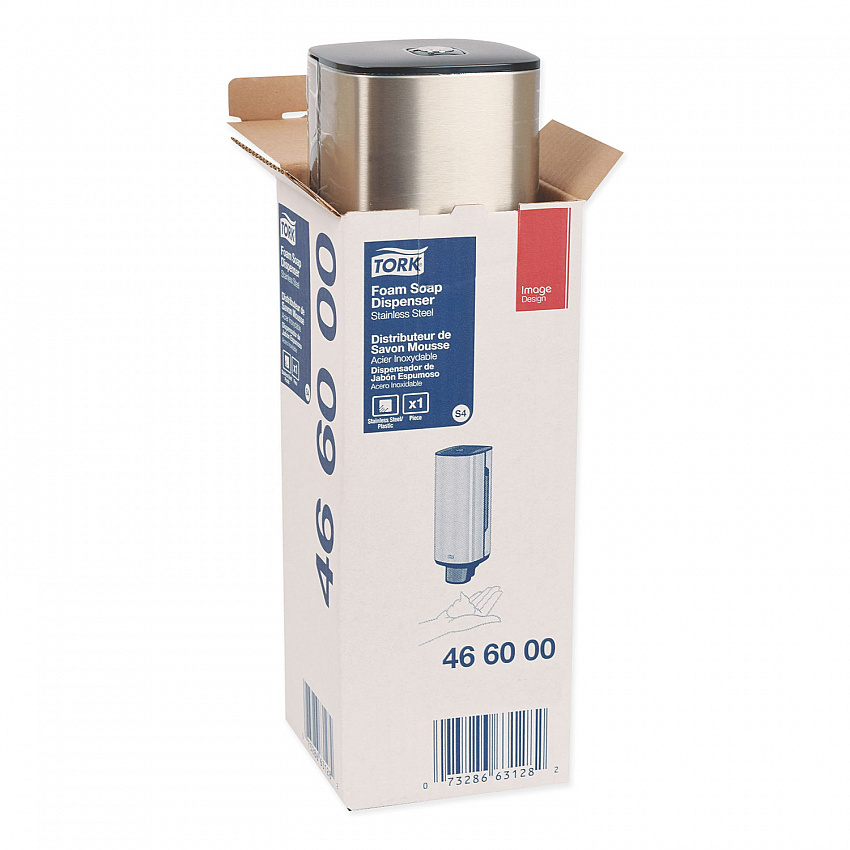 Foam Skincare Manual Dispenser, 1 L Bottle; 33 oz Bottle, 4.25 x 4.25 x 11.38, Stainless Steel (466000)