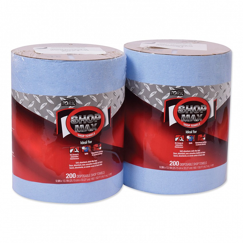 Advanced ShopMax Wiper 450, Centerfeed Refill, 9.9 x 13.1, Blue, 200/Roll, 2 Rolls/Carton (450338)