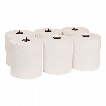 Premium Soft Matic Hand Towel Roll, 2-Ply, 7.7 x 575 ft, White, 704/Roll, 6 Rolls/Carton (290096)