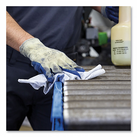 Industrial Paper Wiper, 4-Ply, 10 x 15.75, Unscented, Blue, 190 Wipes/Roll, 4 Roll/Carton (132451A)