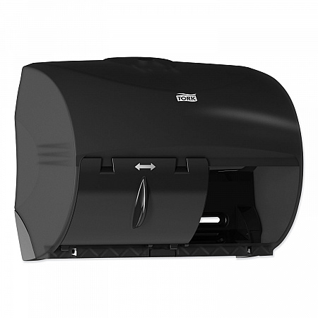 Twin Bath Tissue Roll Dispenser for OptiCore, 11.06 x 7.18 x 8.81, Black (565728)