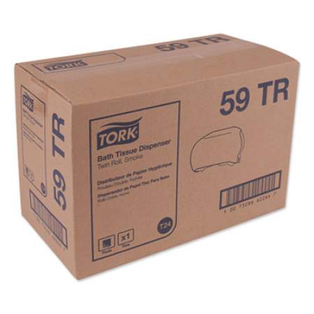 Tork Twin Standard Roll Bath Tissue Dispenser,12.75 x 5.57 x 8.25, Smoke (59TR)