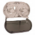 Twin Jumbo Roll Bath Tissue Dispenser, 19.29 x 5.51 x 11.83, Smoke/Gray (56TR)