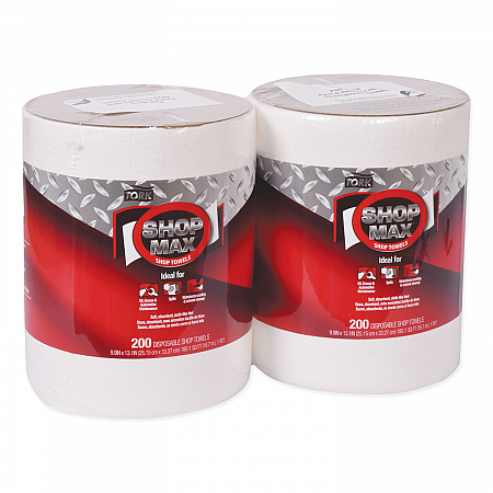 Advanced ShopMax Wiper 450, 9.9 x 13.1, White, 200/Roll, 2 Rolls/Carton (450138)