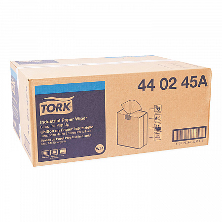 Industrial Paper Wiper, 4-Ply, 8.54 x 16.5, Unscented, Blue, 90 Towels/Box, 10 Boxes/Carton (440245A)