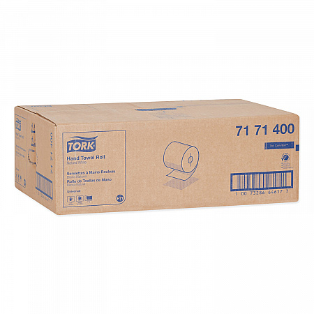 Universal Hand Towel Roll, Notched, 1-Ply, 7.5 x 10, Natural White, 960/Roll, 6/Carton (7171400)