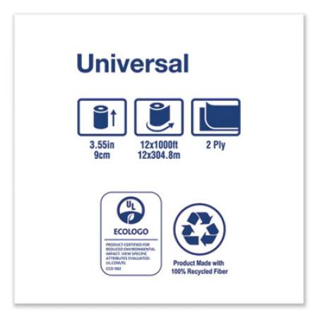 Tork Universal Jumbo Bath Tissue, Septic Safe, 2-Ply, White, 3.48" x 1,000 ft, 12/Carton (TJ0922A)