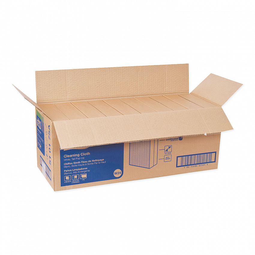 Heavy-Duty Cleaning Cloth, 8.46 x 16.13, White, 80/Box, 5 Boxes/Carton (5301755)