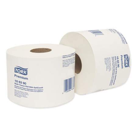 Tork Premium Bath Tissue Roll with OptiCore, Septic Safe, 2-Ply, White, 800 Sheets/Roll, 36/Carton (106390)