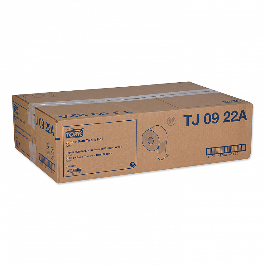 Universal Jumbo Bath Tissue, Septic Safe, 2-Ply, 3.48" x 1,000 ft, White, 12 Rolls/Carton (TJ0922A)
