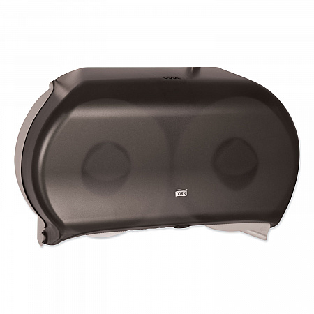 Twin Jumbo Roll Bath Tissue Dispenser, 19.29 x 5.51 x 11.83, Smoke/Gray (56TR)
