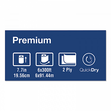 Premium Extra Soft Matic Hand Towel Roll, 2-Ply, 7.7