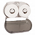 Twin Jumbo Roll Bath Tissue Dispenser, 19.29 x 5.51 x 11.83, Smoke/Gray (56TR)