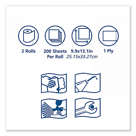 Advanced ShopMax Wiper 450, 8.5 x 10, Blue, 200/Bucket, 2 Buckets/Carton (450340)