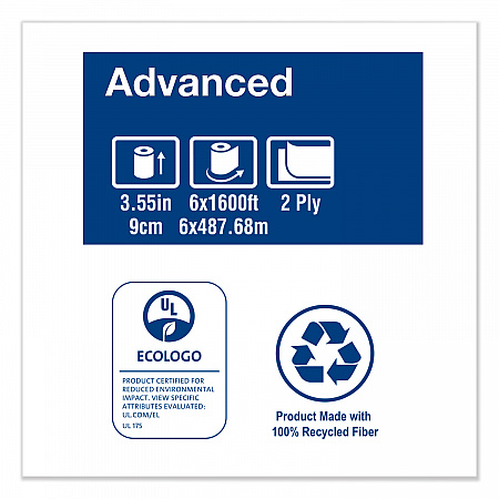 Advanced Jumbo Bath Tissue, Septic Safe, 2-Ply, 3.48