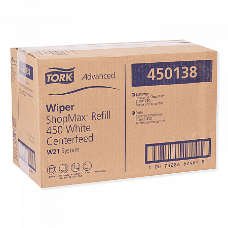 Advanced ShopMax Wiper 450, 9.9 x 13.1, White, 200/Roll, 2 Rolls/Carton (450138)