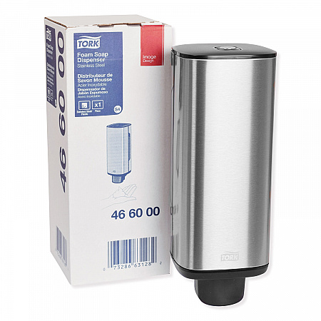 Foam Skincare Manual Dispenser, 1 L Bottle; 33 oz Bottle, 4.25 x 4.25 x 11.38, Stainless Steel (466000)