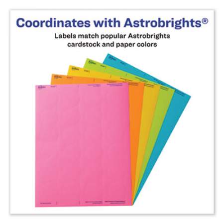 Avery Printable Color Labels, 8.5 x 11, Assorted Colors, 10/Pack (4332)