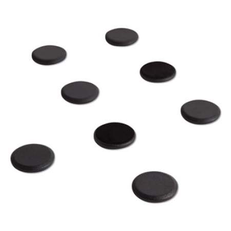 U Brands High Energy Magnets, Circle, Black, 1.25" Dia, 8/Pack (3021U0012)