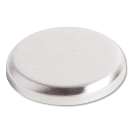 U Brands High Energy Magnets, Circle, Silver, 1.25" Dia, 12/Pack (2911U0012)