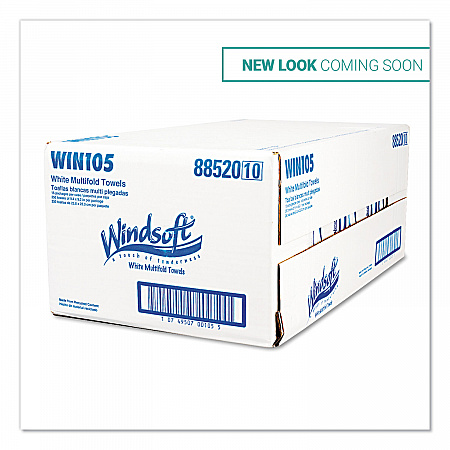 Multifold Paper Towels, 1-Ply, 9.25 x 9.5, White, 250/Pack, 16 Packs/Carton (105B)