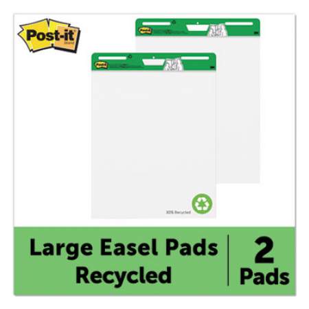 Post-it Easel Pads Super Sticky Vertical-Orientation Self-Stick Easel Pads, Unruled, 30 White 25 x 30 Sheets, 2/Carton (559RP)