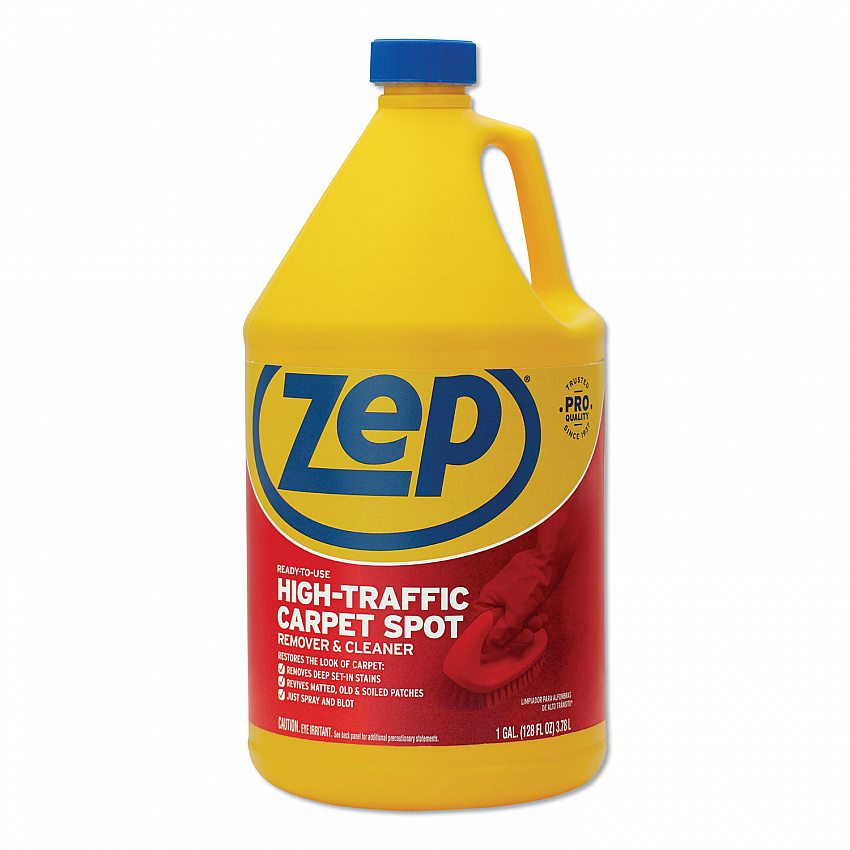 High Traffic Carpet Cleaner, Mild Scent, 1 gal Can, 4/Carton (ZUHTC128CT)