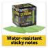 Post-it Extreme Notes Water-Resistant Self-Stick Notes, Green, 3" x 3", 45 Sheets, 12/Pack (XTRM3312TRYG)