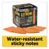 Post-it Extreme Notes Water-Resistant Self-Stick Notes, Orange, 3" x 3", 45 Sheets, 12/Pack (XTRM3312TRYO)