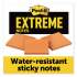 Post-it Extreme Notes Water-Resistant Self-Stick Notes, Orange, 3" x 3", 45 Sheets, 3/Pack (XTRM333TRYOG)