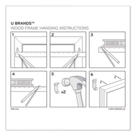 U Brands Magnetic Dry Erase Board with Decor Frame, 30 x 20, White Surface and Frame (2071U0001)