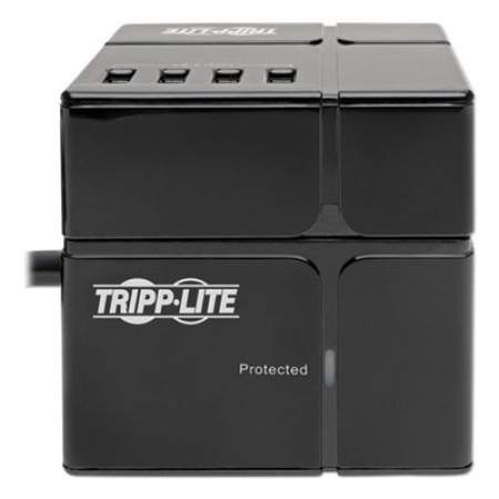 Tripp Lite Three-Outlet Power Cube Surge Protector with Six USB-A Ports, 6 ft Cord, 540 Joules, Black (TLP366CUBEUS)