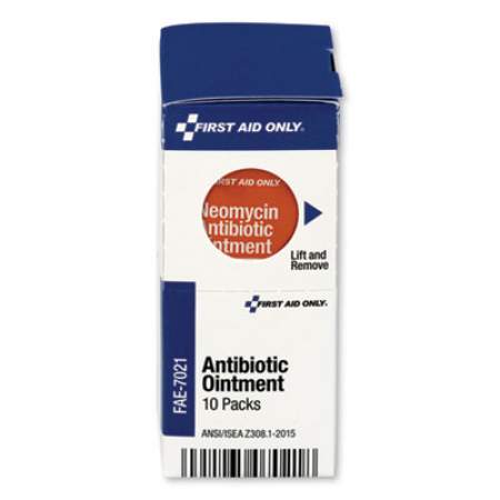 First Aid Only SmartCompliance Antibiotic Ointment, 0.9 g Packet, 10/Box (FAE7021)