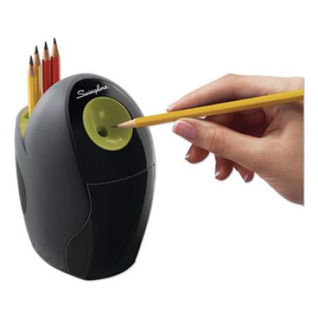 AbilityOne 7520016807013 Swingline/SKILCRAFT Personal Pencil Sharpener, AC-Powered, 4.4 x 6.6 x 7.2, Black/Green