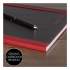 Black n' Red Flexible Casebound Notebooks, 1 Subject, Wide/Legal Rule, Black/Red Cover, 9.88 x 7, 72 Sheets (400110479)