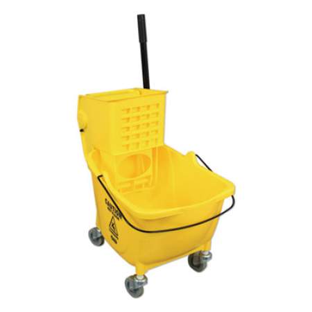 Impact Side-Press Wringer and Plastic Bucket Combo, 12 to 32 oz, Yellow (7Y26363Y)
