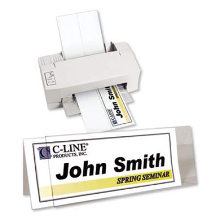C-Line Tent Card Holders, 4 1/4" x 11", Rigid Heavyweight Clear Plastic, 25/Box (87507)