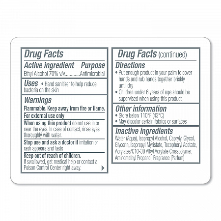Advanced Hand Sanitizer Refreshing Gel, 1 oz Flip-Cap Bottle with Display Box, Clean Scent, 36/Bowl (390136BWL)