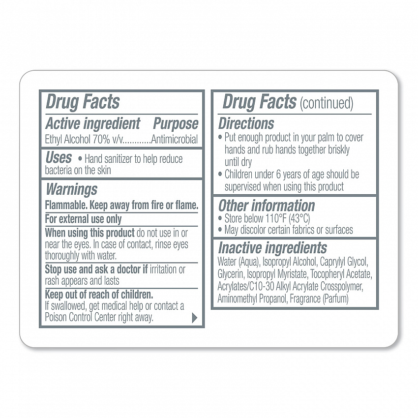 Advanced Hand Sanitizer Refreshing Gel, 1 oz Flip-Cap Bottle with Display Box, Clean Scent, 36/Bowl (390136BWL)
