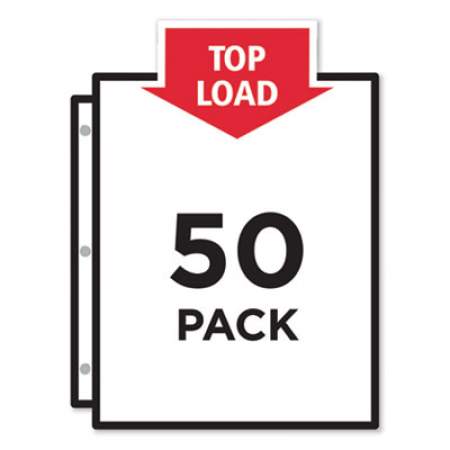 Avery Top-Load Poly Sheet Protectors, Heavy Gauge, Letter, Nonglare, 50/Box (74107)