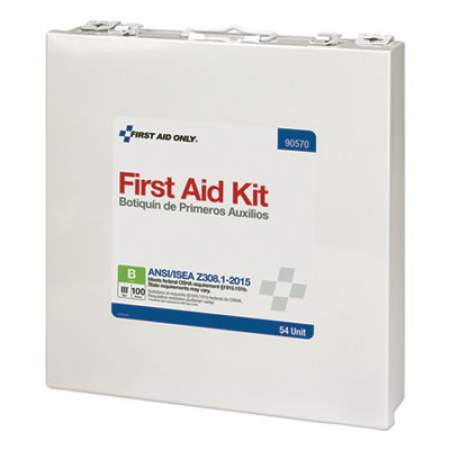 First Aid Only Unitized ANSI 2015 Compliant Class B Type III First Aid Kit for 100 People, 217 Pieces, Metal Case (90570)