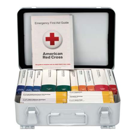 First Aid Only Unitized ANSI Compliant Class A Type III First Aid Kit for 25 People, 84 Pieces, Metal Case (90568)