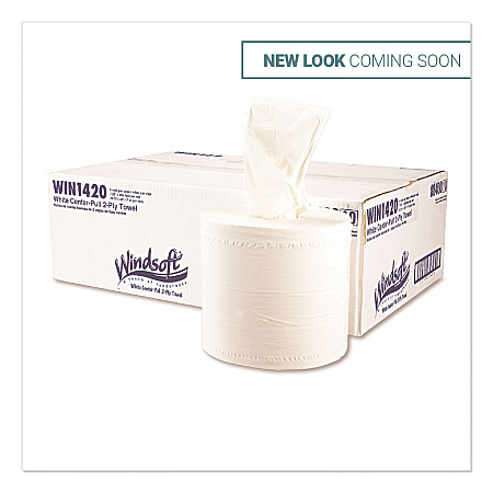 Center-Flow Perforated Paper Towel Roll, 7.3 x 15, White, 6 Rolls/Carton (1420B)