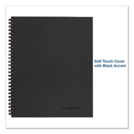 Cambridge Wirebound Guided Meeting Notes Notebook, 1 Subject, Meeting-Minutes/Notes Format, Dark Gray Cover, 11 x 8.25, 80 Sheets (06132)