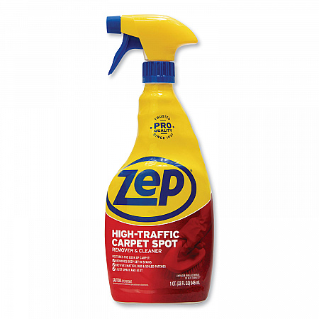 High Traffic Carpet Cleaner, Fresh Scent, 32 oz Spray Bottle, 12/Carton (ZUHTC32CT)