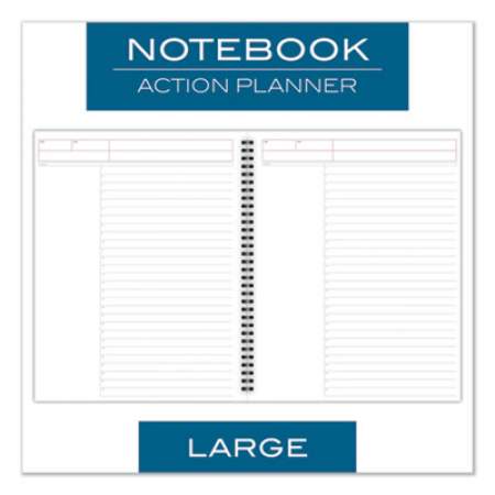 Cambridge Wirebound Guided Action Planner Notebook, 1-Subject, Project-Management Format, Gray Cover, 11 x 8.5, 80 Sheets (06064)