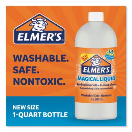 Elmer's Glue Slime Magical Liquid Activator Solution, 32 oz, Dries Clear (2078431)