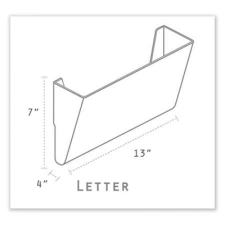 Storex Wall File, Letter, 13 x 7, Single Pocket, Clear (70213U06C)